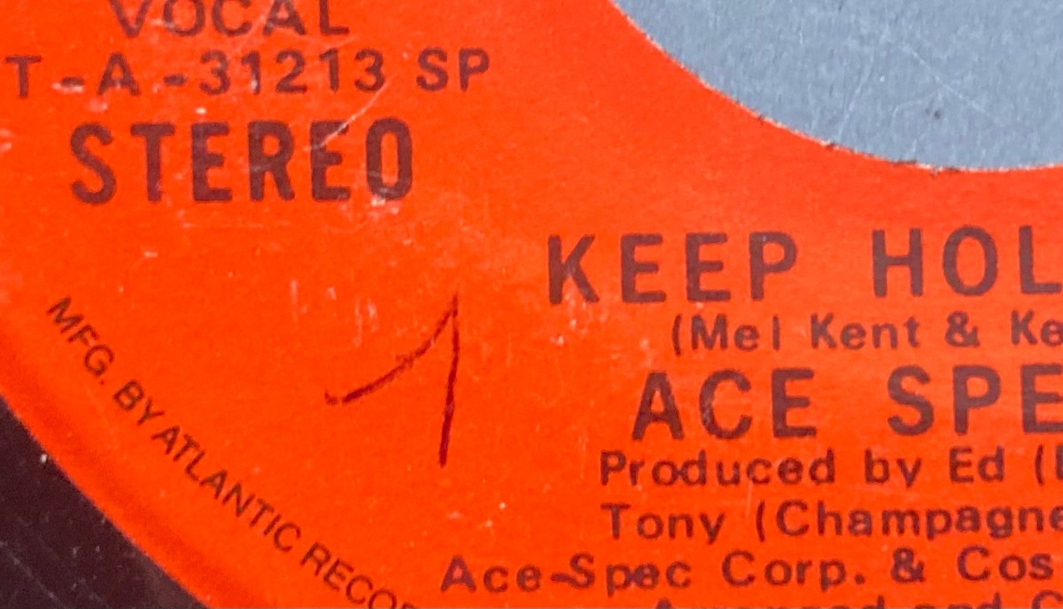 Schallplatten: ACE SPECTRUM - KEEP HOLDING ON – Gebraucht aus Poliez-Pittet von Newtown-Records 3