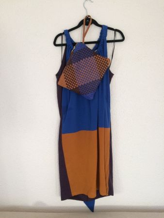 MARNI for H&M Kleid 100% Seide Seidenkleid Colorblock