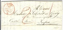 Faltbrief Basel - Laufen  1841