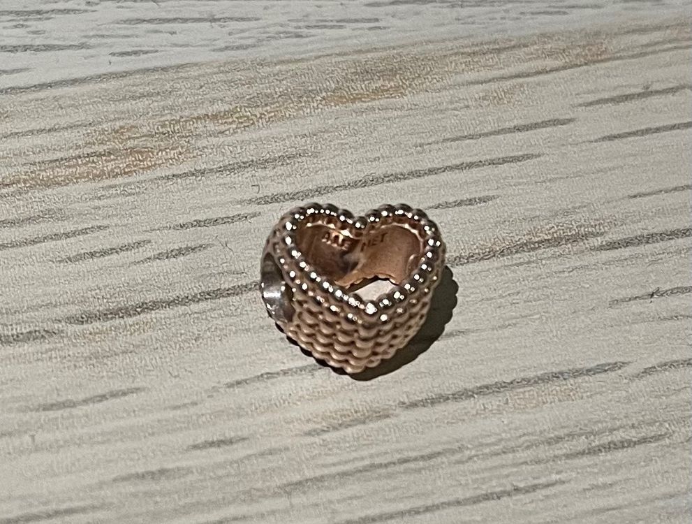 Pandora Beaded Heart Charm Roségold Kaufen auf Ricardo