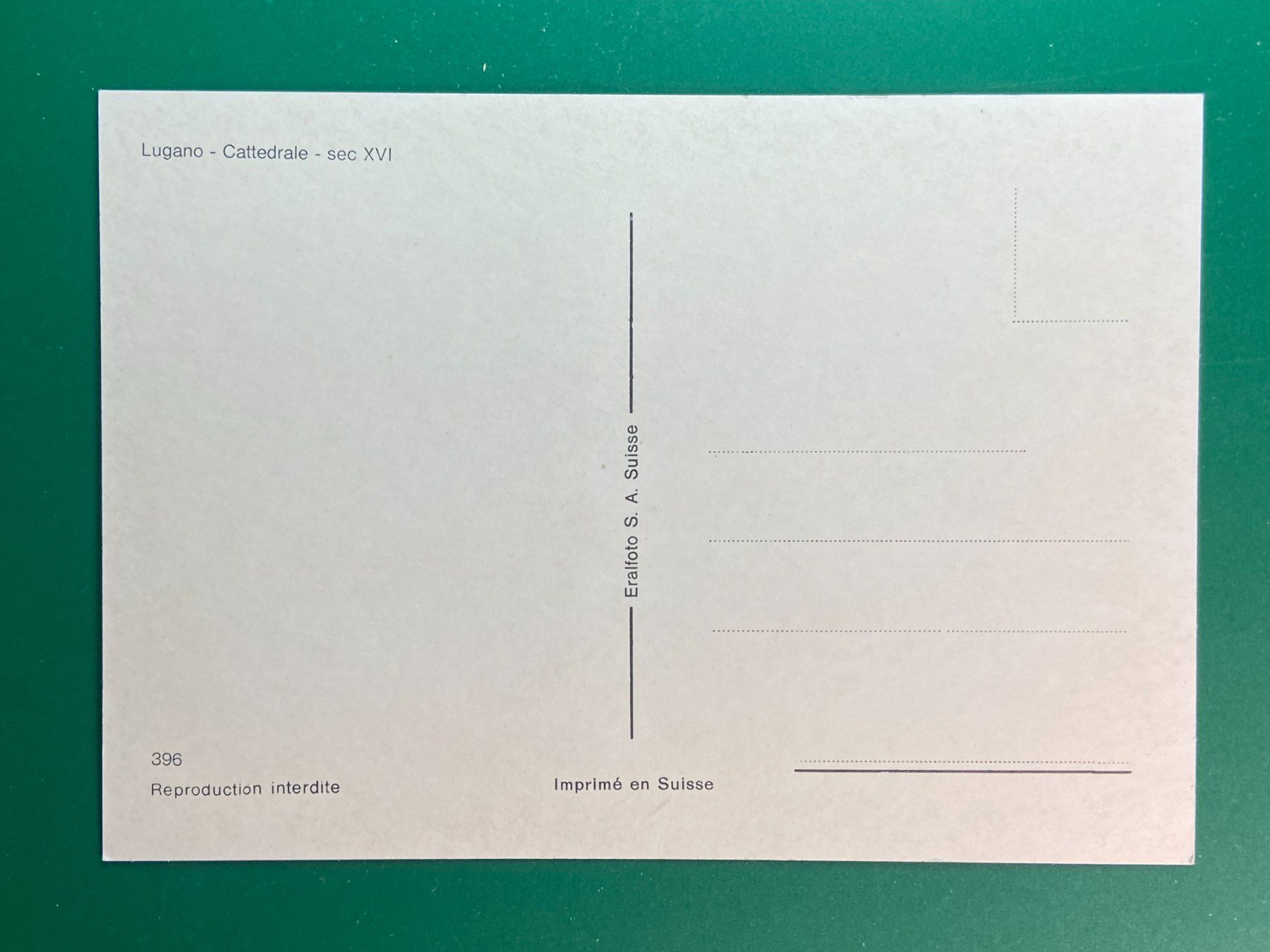 Cartoline postali: Lugano - Cattedrale – Usato da Steg VS venduto da _vinci_ 1