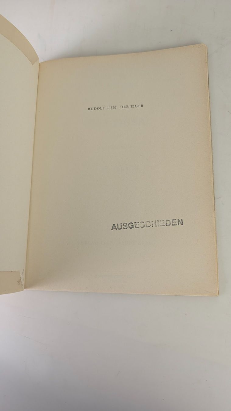 Bücher: Berner Heimatbücher: Der Eiger 1959 – Gebraucht aus Zürich von axolottchen 2