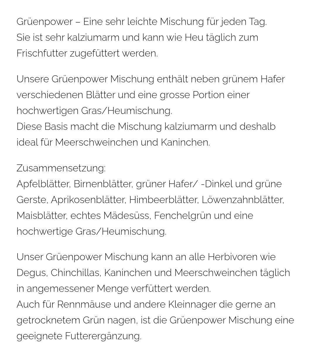 Mangimi: Essen Für Nager – Nuovo e nell'imballaggio originale da Gunzwil venduto da 11G11 2