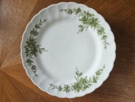 4× grosse Essteller - Blumenmuster - Winterling
