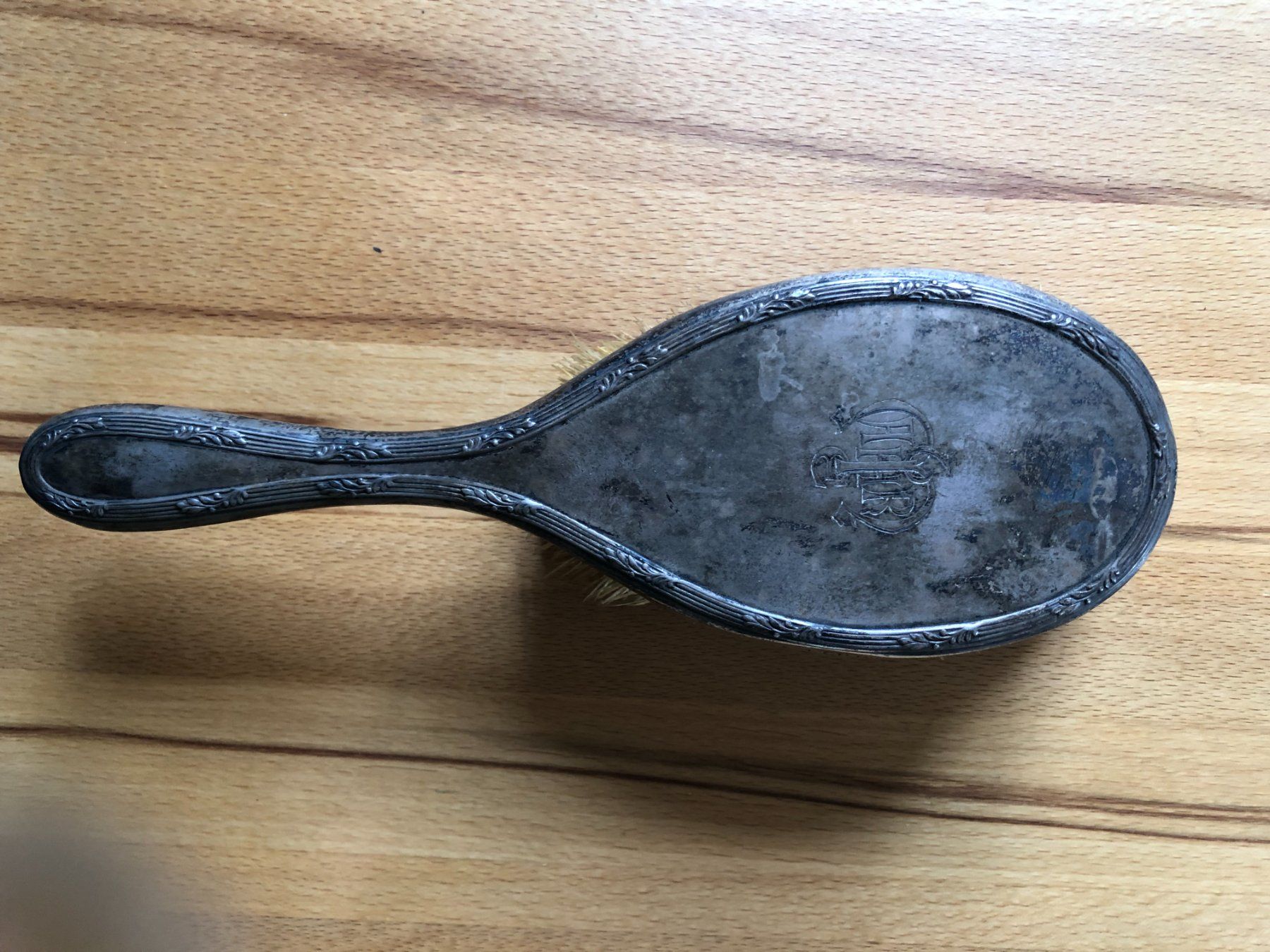 Altro per la cura dei capelli: Antike Sterling Silber Haarbürste mit Monogramm ca. 1910 – Usato da Basel venduto da Cambes