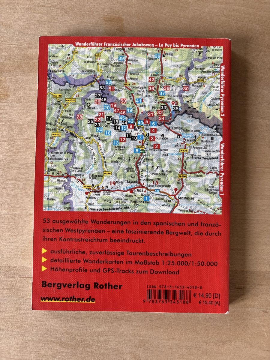 Libri: Wanderführer Pyrenäen 4, ROTHER – Usato da Zürich venduto da Interpol 1