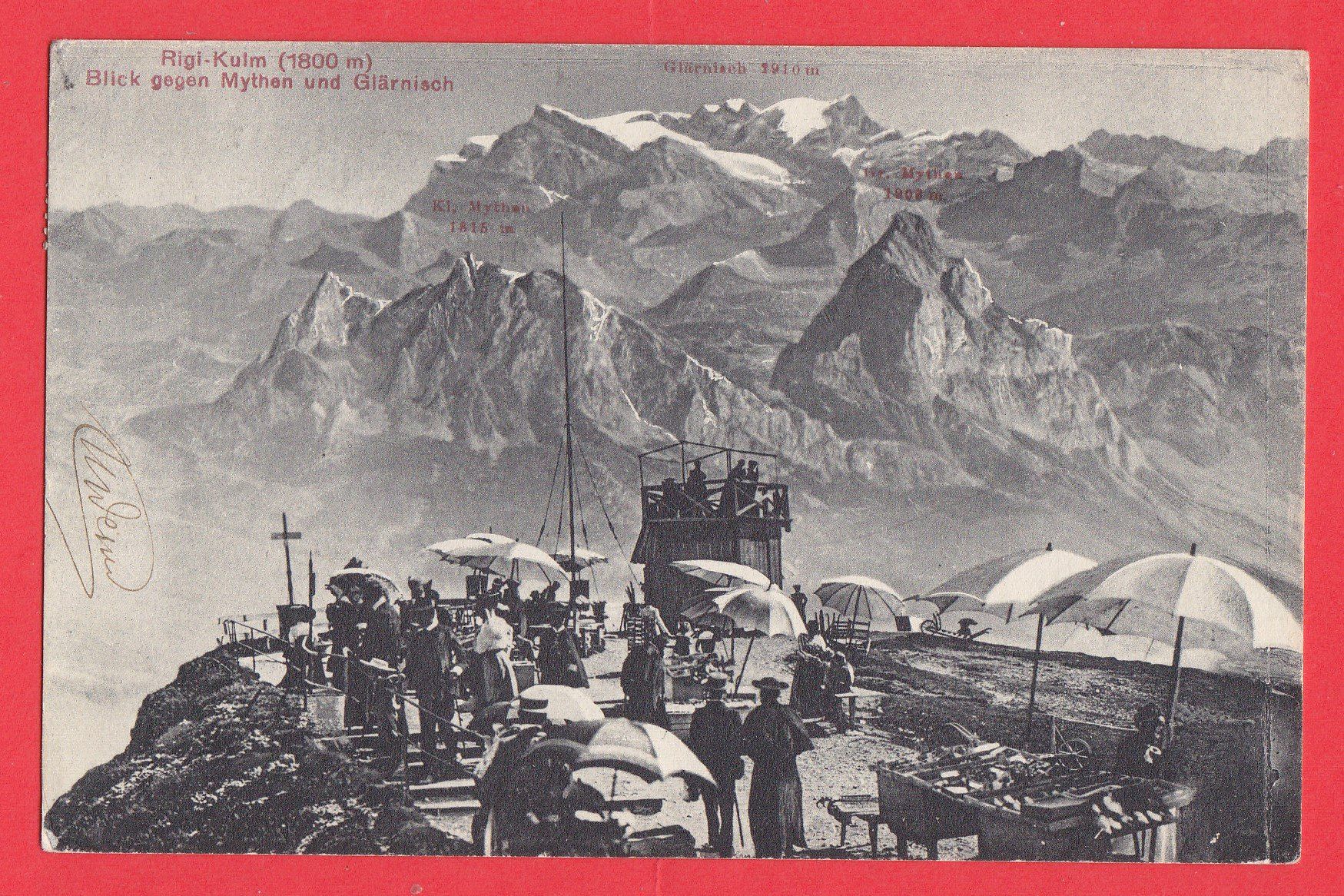 Cartes postales: 1910   1 August  Ansichtskarte Rigi- Kulm gelaufen – D'occasion à Adliswil par Aenti