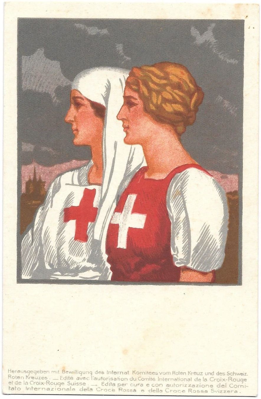Cartoline postali: Schweizerischer Samaritenbund 2 Frauen – Usato da Olten venduto da clotaldi
