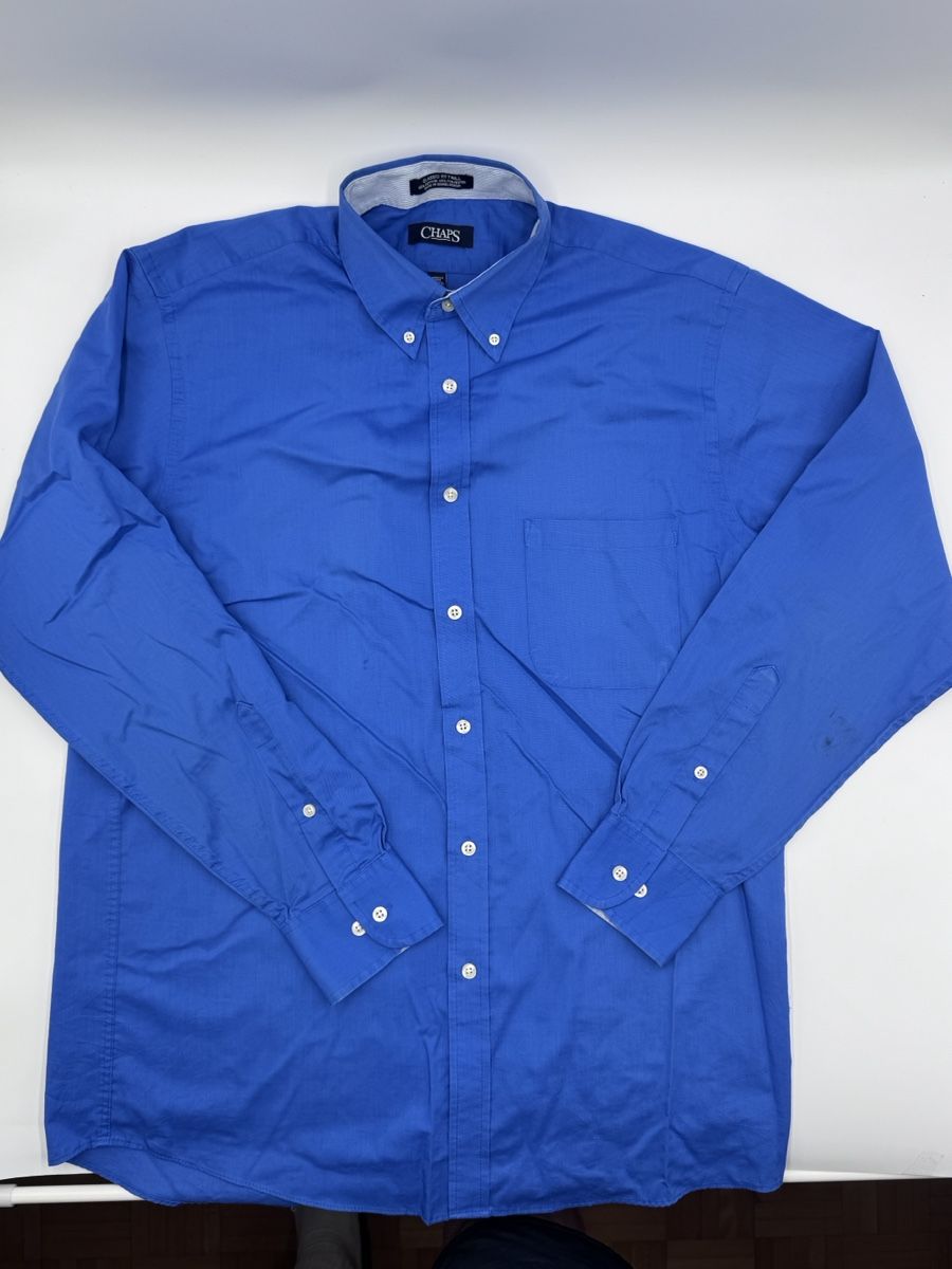 Camicie: Herren Hemd Chaps blau Langarm Grösse M gebraucht – Usato da Arnegg venduto da Pahe02