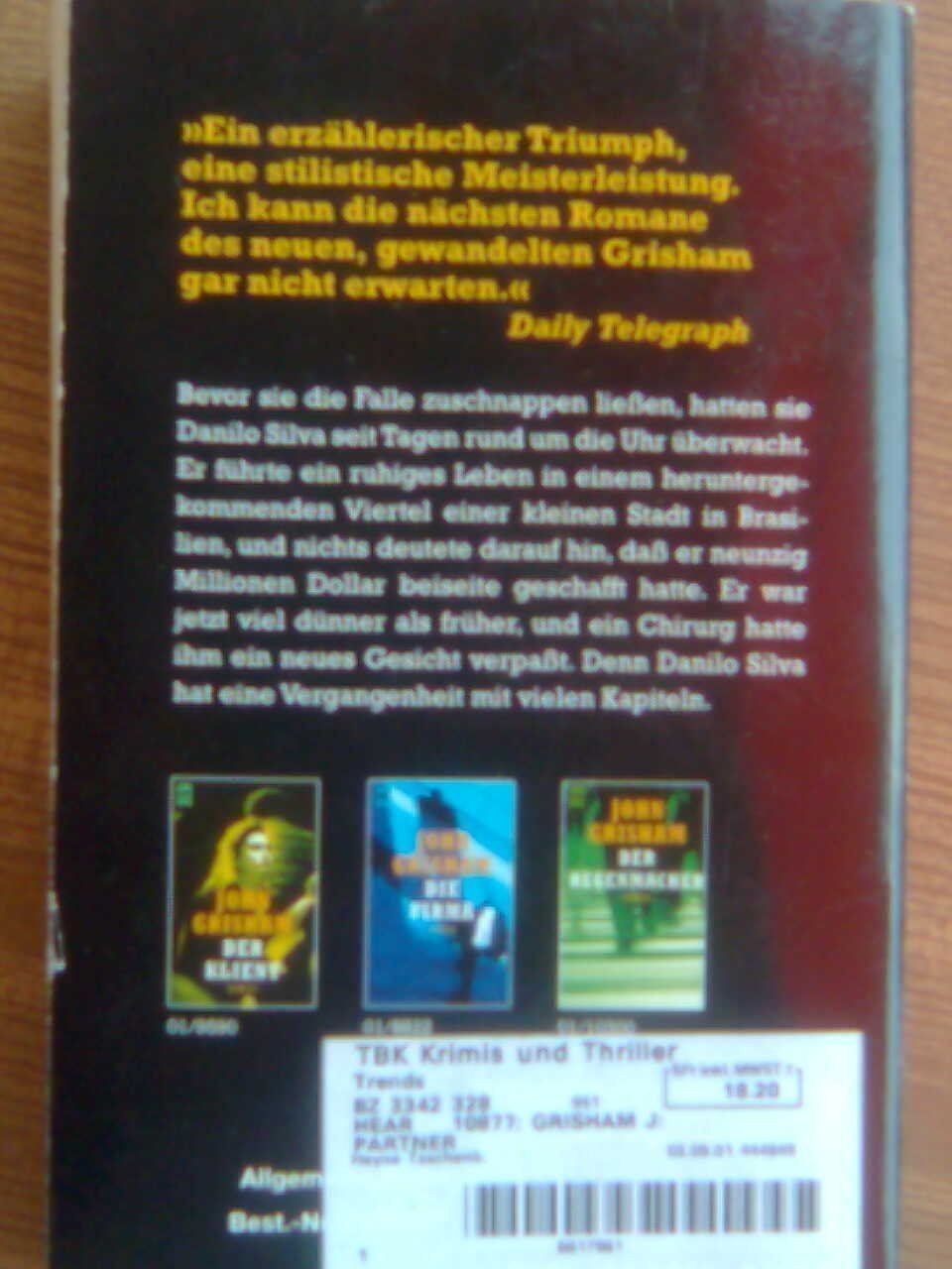 Livres: John Grisham Der Partner – D'occasion à Basel par Alacant 1