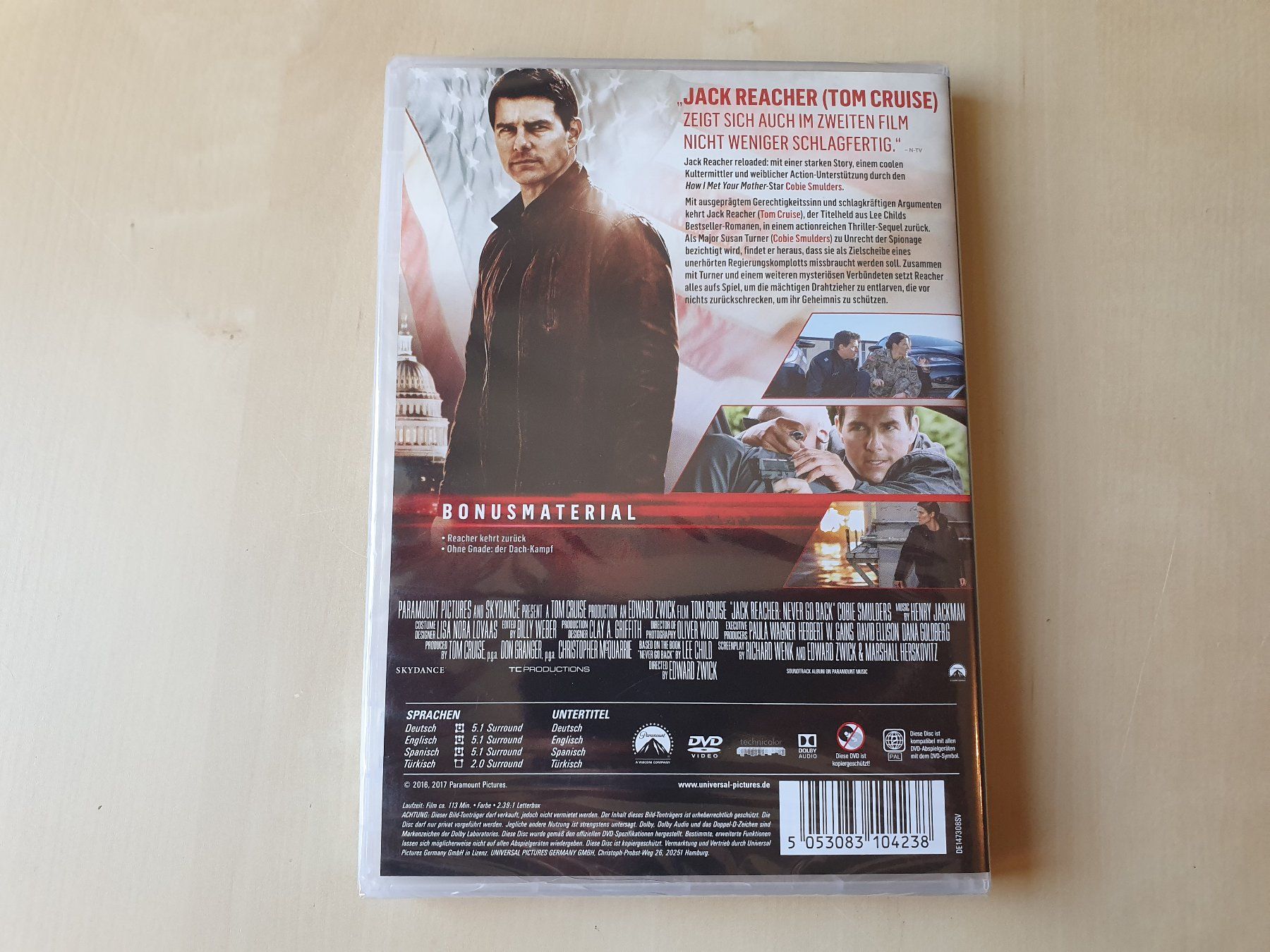 Tutti i DVDs: Jack Reacher neu und ovp – Nuovo e nell'imballaggio originale da Stansstad venduto da collectorsshop 1