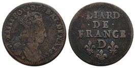 F  Louis XIV 1657D , Liard  /3657