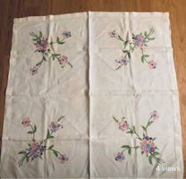 Antik England Stickerei Tischdecke 89.5 x 89.5 cm