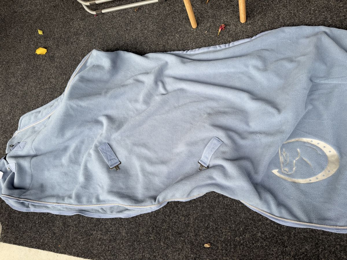 Decken & Deckenzubehör: Pferdedecke hellblau Fleece, Grösse 145 – Gebraucht aus basel von kevinbasel92 1