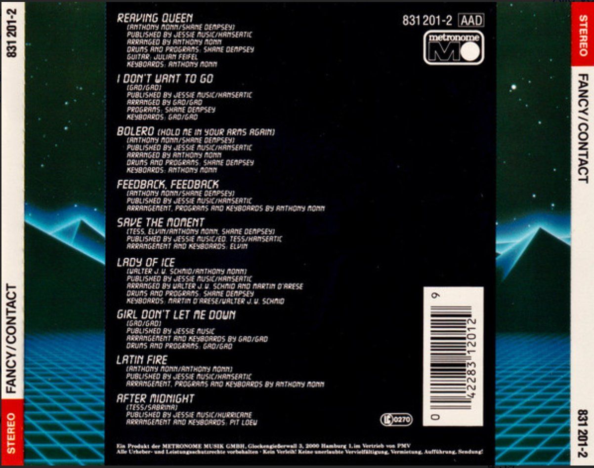 CD: Fancy – Contact – Usato da Brunnen venduto da Barfly5 1