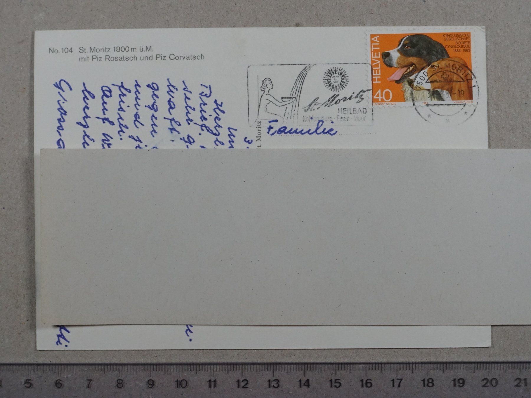 Cartoline postali: St.Moritz, 1983 – Usato da Lenzburg venduto da fh1 1