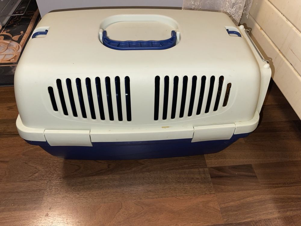 Trasportino Per Gatti E Cani Gulliver 2 - Grigio/Blu, 55x36x35 Cm - Foto 4