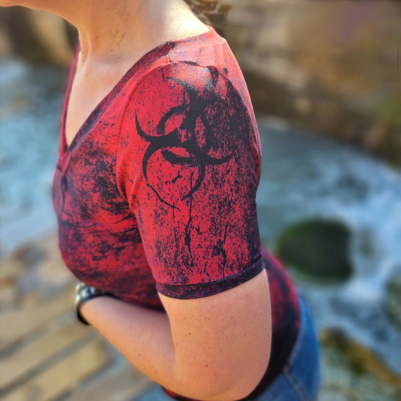 Tessuti: Jersey "Imperium" Stoff rot schwarz je m – Nuovo e nell'imballaggio originale da Wiesenberg venduto da mountain-merch 7