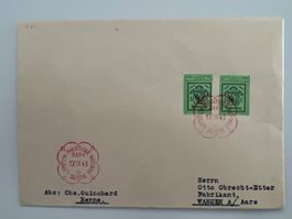 1943 GEPH Genf W17L+R auf FDC