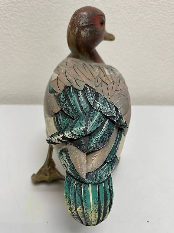 Statuette: Vintage Elli Malevolti Designer Holzente mit Messingdetails – Usato da Obernau venduto da Arche_Noah_Brocki 8