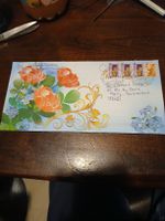 Enveloppe fleurie, timbres Russie, collection postale!
