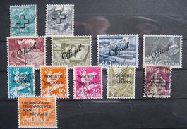 Dienstmarken Lot gestempelt