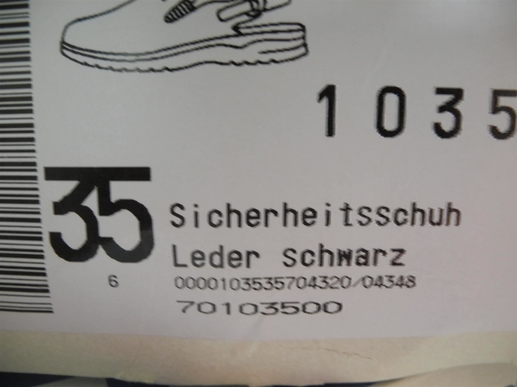 Scarpe da uomo: ABEBA Sicherheitsschuh, Gr. 35, Nr. 208 – Nuovo e nell'imballaggio originale da Kottwil venduto da Crazyrolf 3