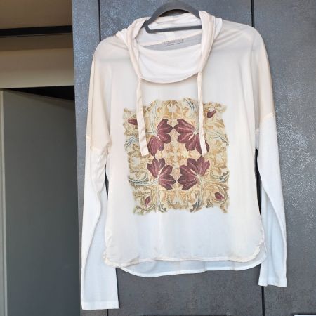 🐸 NILE SEIDENBLUSE PULLOVER MIT ROLLKRAGEN S SEIDE
