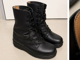 Militärstiefel Leder MINERVA Gr 44-45 schwarz