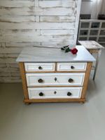 Kommode Tanne Marmor Messing restauriert shabby by börnie's