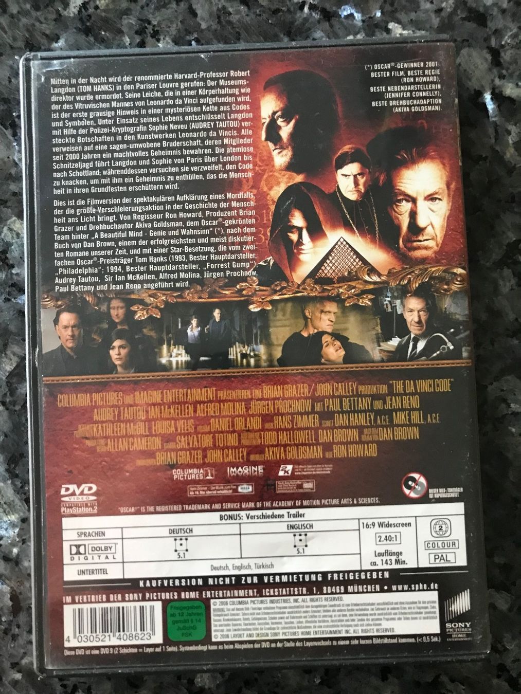 Tutti i DVDs: Da Vinci Code - Sakrileg DVD, Tom Hanks, Super Zustand! – Usato da Hindelbank venduto da Koni0307 1