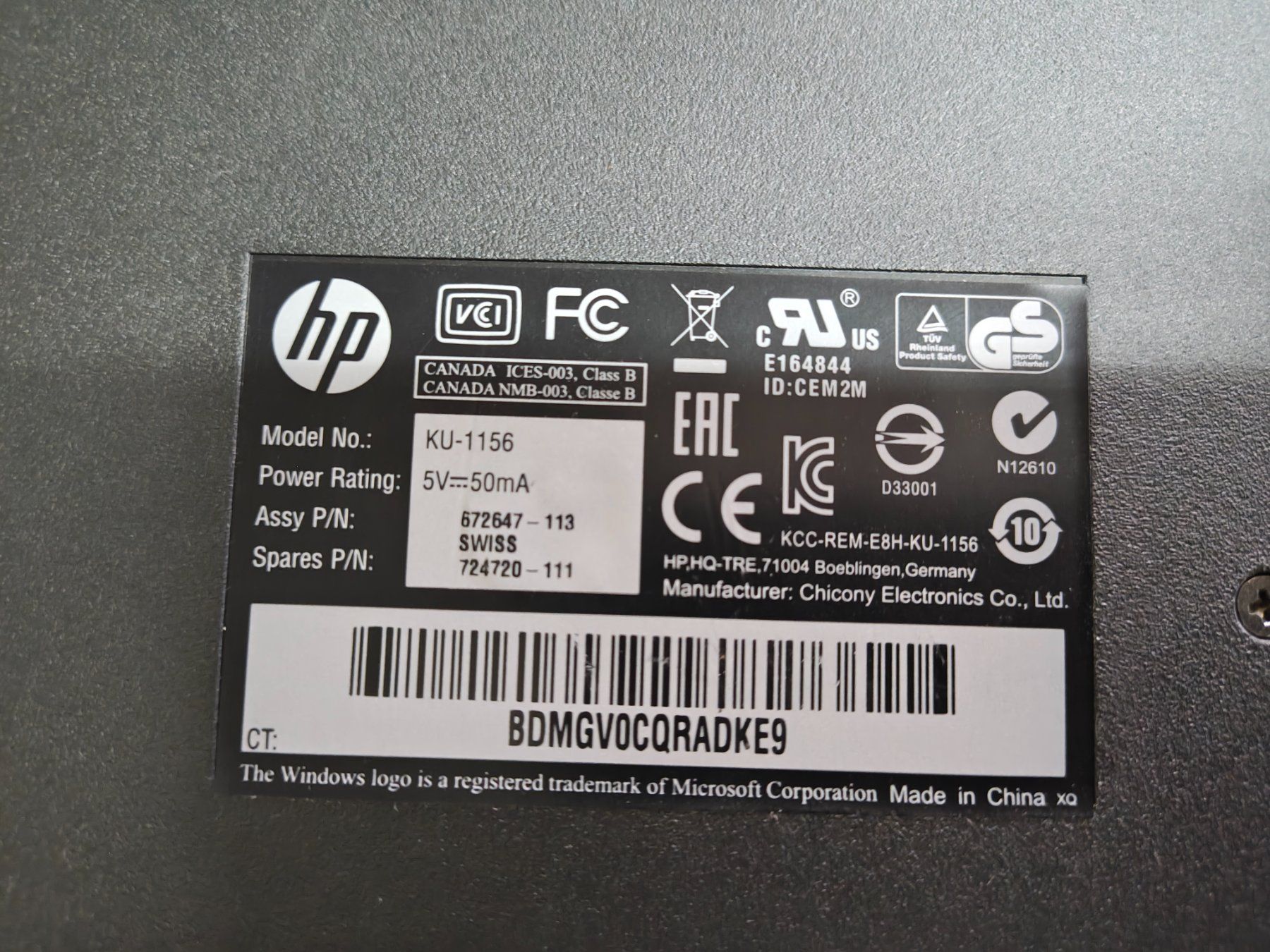 Hewlett Packard Tastiere: 5 Stück Tastatur – Usato da Uerkheim venduto da Justi.y 1