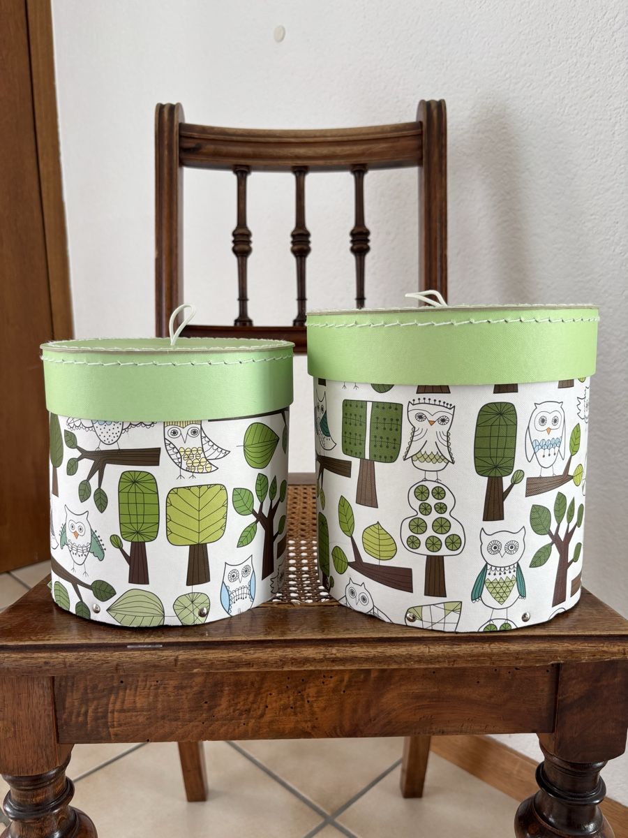 Ikea Contenitori & Simili: Aufbewahrungsboxen Set, Eulenmuster, Vintage Look – Usato da Münsingen venduto da Sinonn