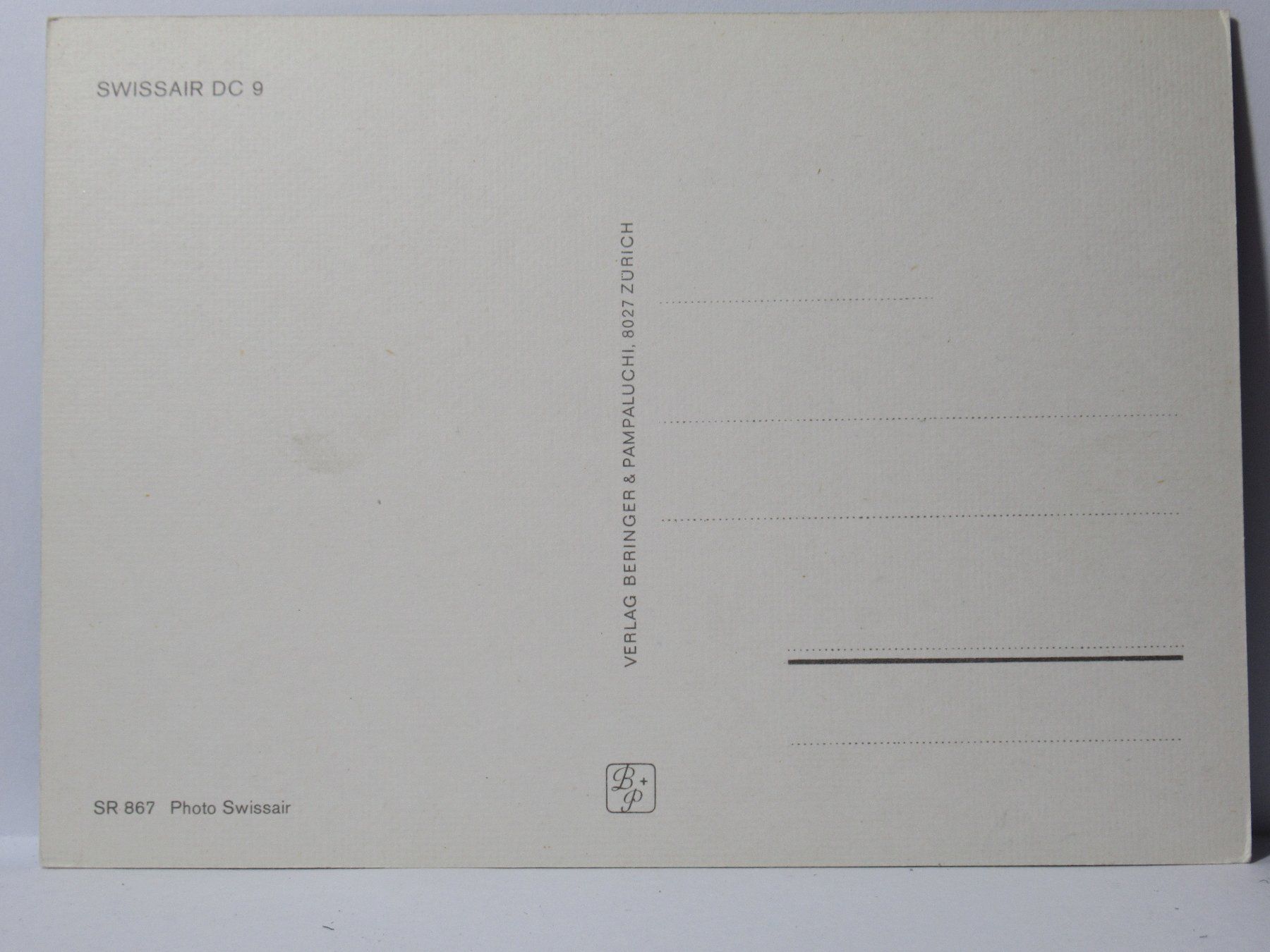 Cartoline postali: Flugzeug , SWISSAIR DC 9 – Nuovo (secondo la descrizione) da Grenchen venduto da Bluemchen1900 1