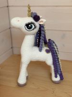 Handmade Crochet Unicorn Toy: Cotton Amigurumi Nursery Decor