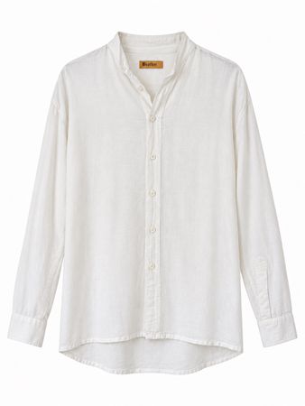 Camicia Brother uomo collo alla coreana bianco