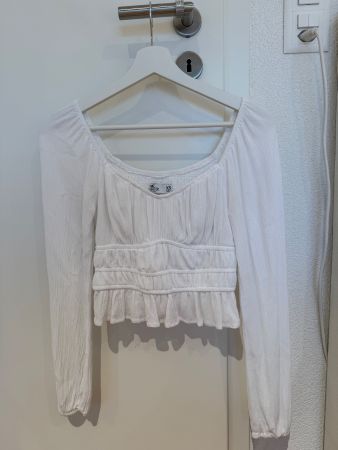 Hollister Langarm weiss - XS