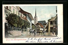 Herzogenbuchsee, Strassenpartie mit Brun
