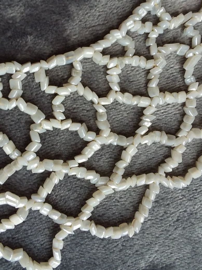 Catenine: Antiker handgestickter Perlenkragen/Kette ca 1920 – Usato da Zürich venduto da gutsan 6