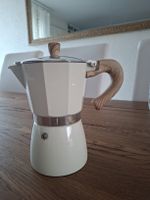 Espressokocher weiss Holzoptik Griff super Zustand