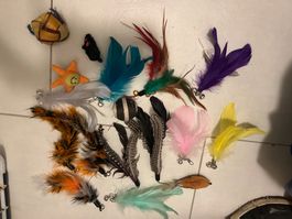 Katzen Spielzeug Set mit Federn, Bällen und Mäusen!