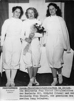 3x Original Pressefotos 1951/1952: Fechten Meisterschaften