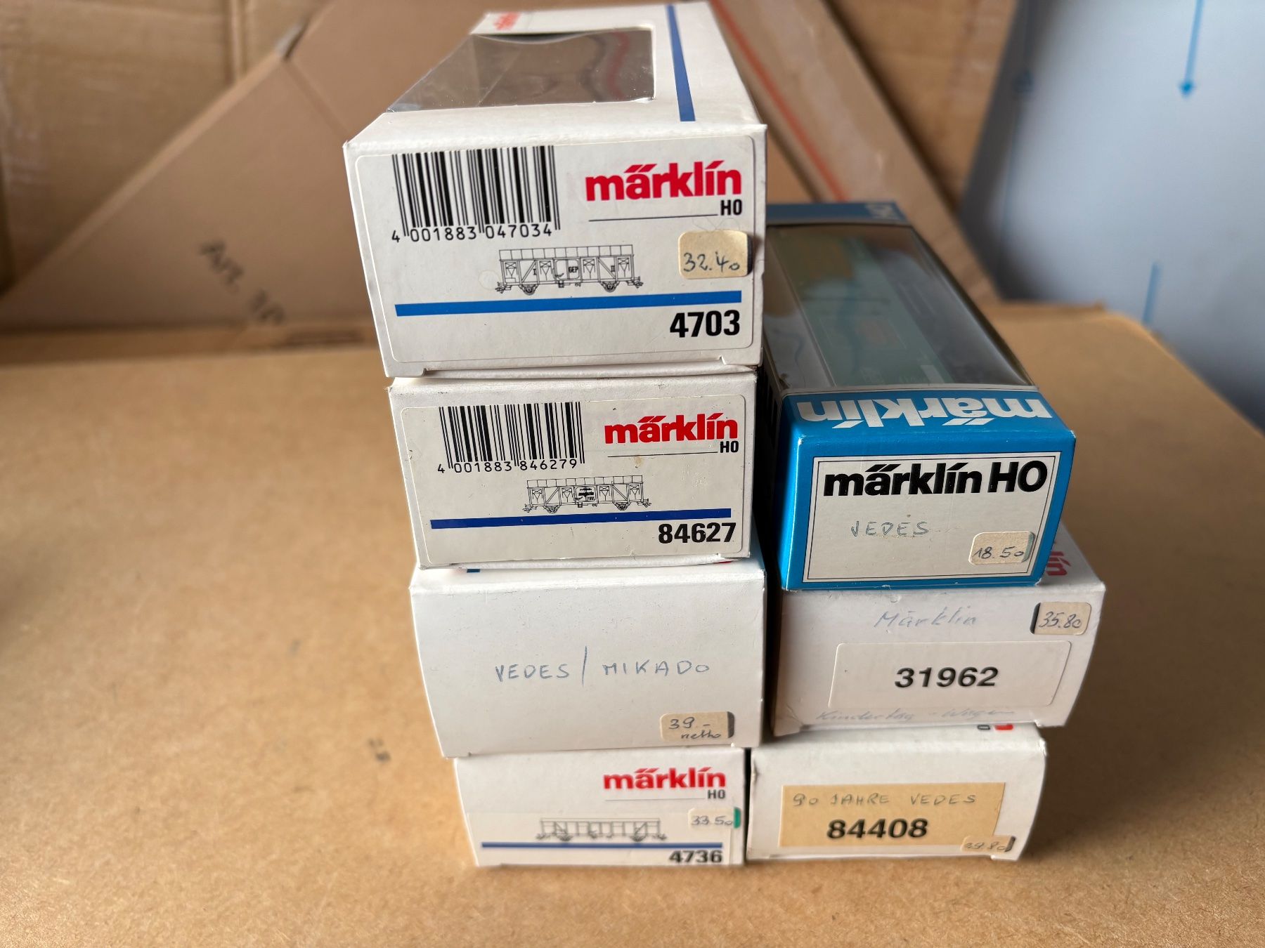 Märklin Modellini di ferrovie: 6x Marklin Guterwagen – Nuovo e nell'imballaggio originale da Hauterive NE venduto da eriamch 1