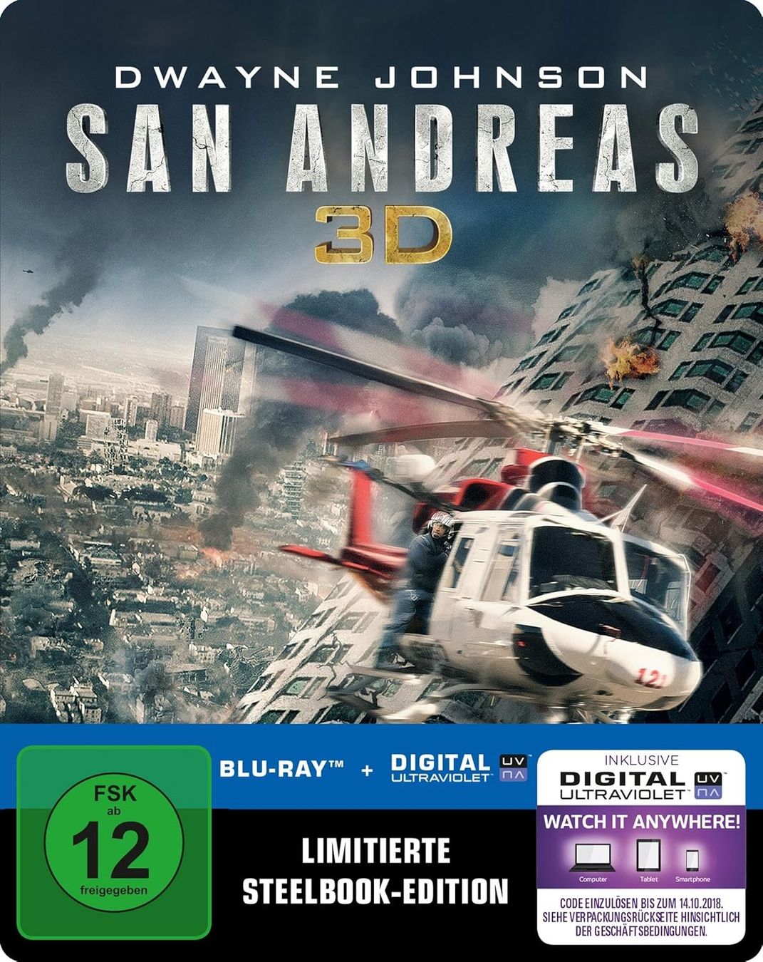 Tutti i DVDs: Blu - ray - San Andreas - Steelbook - 3D + Blu - ray – Nuovo e nell'imballaggio originale da Dübendorf venduto da 13geister