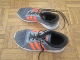 Adidas Sportschuhe grau orange, Grösse 34