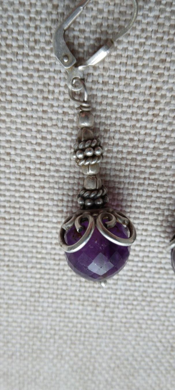 Orecchini pendenti & Orecchini a lobo: Amethyst-Ohrringe mit Silber – Usato da Würenlos venduto da Esmeralda74 1