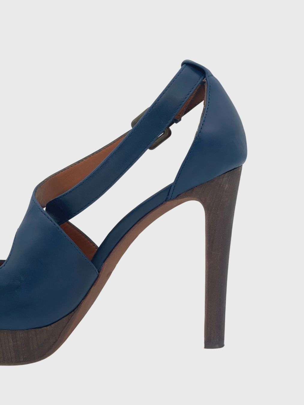 Ash Scarpe da donna: Ash Leather Sandale mit Absatz EU 38 Blau – Usato da Zürich venduto da shoe_shop 3