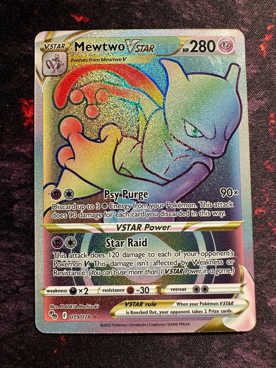 Mewtwo VStar Rainbow Pokemon Go Acheter sur Ricardo