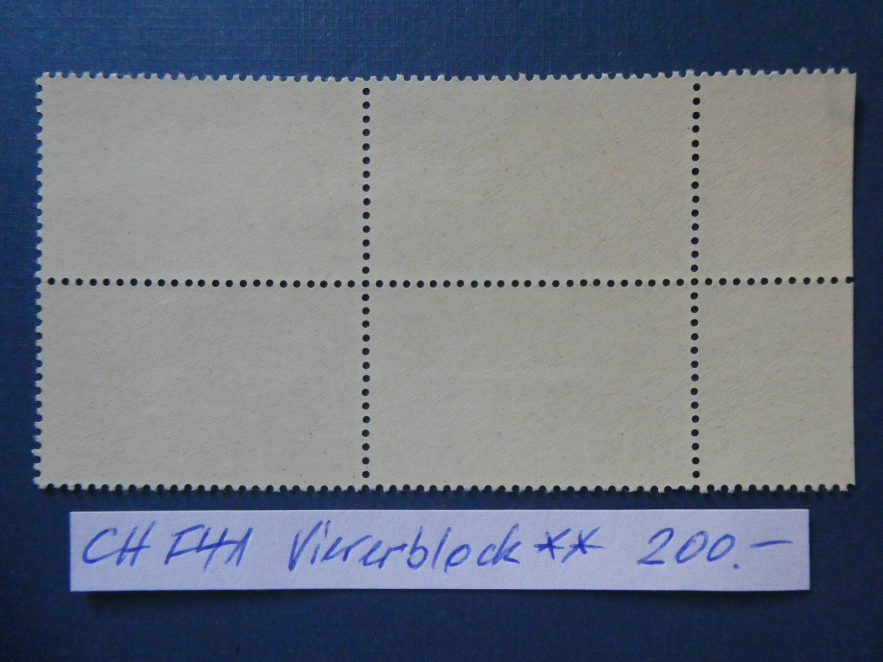 Alle Briefmarken: CH F41 Viererblock postfrisch ** – Gebraucht aus Lausen von Herbamare01 1
