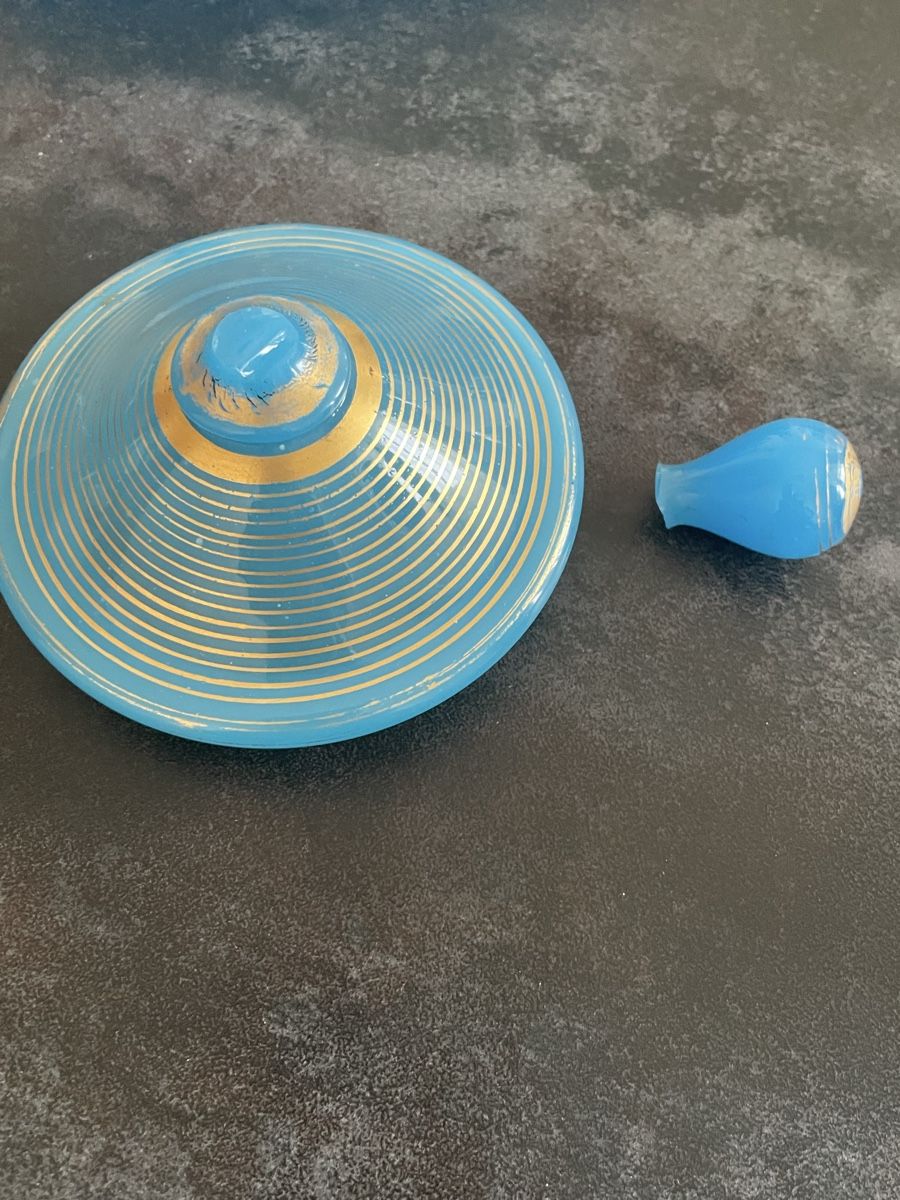 Tutte le decorazioni: Opaline bleue ancienne – collection – Usato da Fribourg venduto da sehrazad1212 3